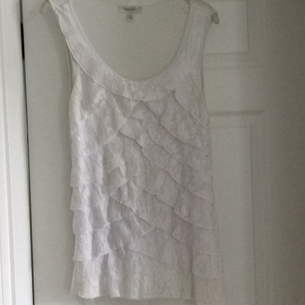 White Layered Ruffled Blouse